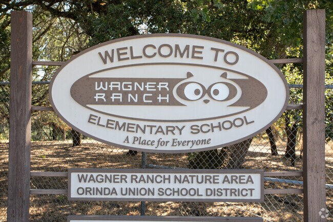 Wagner Elementary School in Orinda is has about 420 kids and is K - 5.