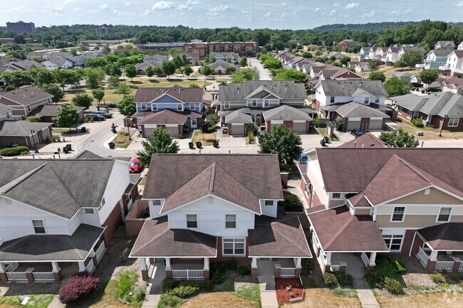 Towne homes face south across from the Akron Zoo in Sherbondy Hill.