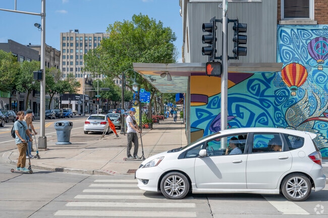 College Avenue is the most bustling street of the Lawrence-City Park area.