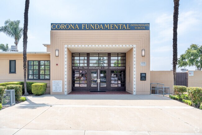 Corona Fundamental Intermediate School serves around 650 students a year in Corona.