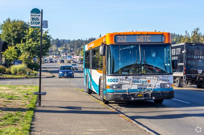 Silverdale Way has multiple bus stop along its path in Silverdale WA.