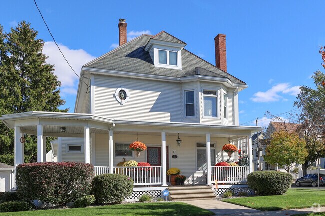 Large homes from the 19th century stand out in Chicopee Falls.