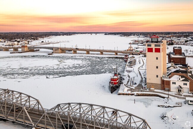 The Fire and Ice Festival takes place near the water in Sturgeon Bay.