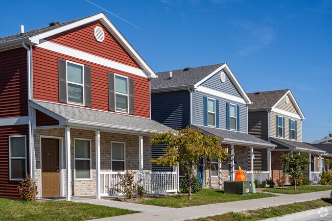 New homes in Old Town Chicago provide practical living in Rock Island's historic backdrop.