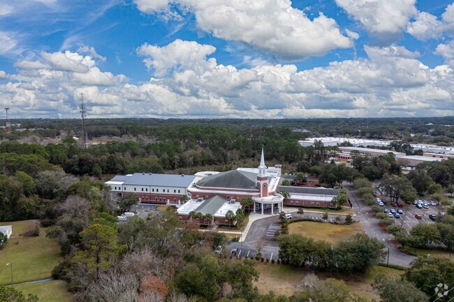 Aerial view of the Fernandina Beach Christian Academy.