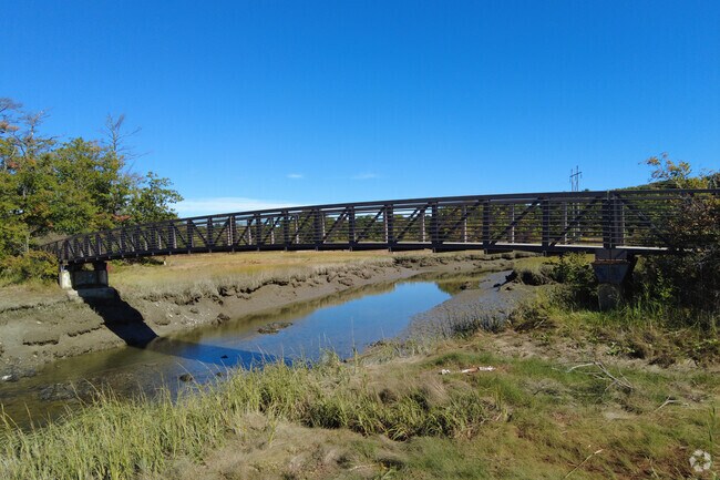 Many residents of Stroudwater take their morning walk at Fore River Sanctuary.