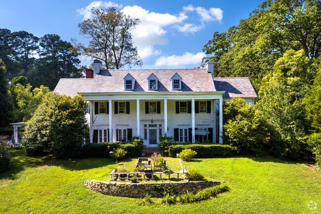 Classic homes sit on tree lined streets of the Northeast Durham neighborhood.