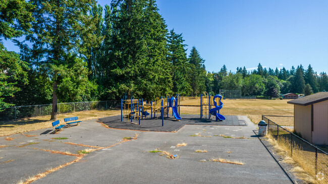 There is a playground at Shoultes Elementary School in Marysville for students at recess.