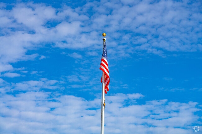 American flag flies high at Sierra View Elementary School.