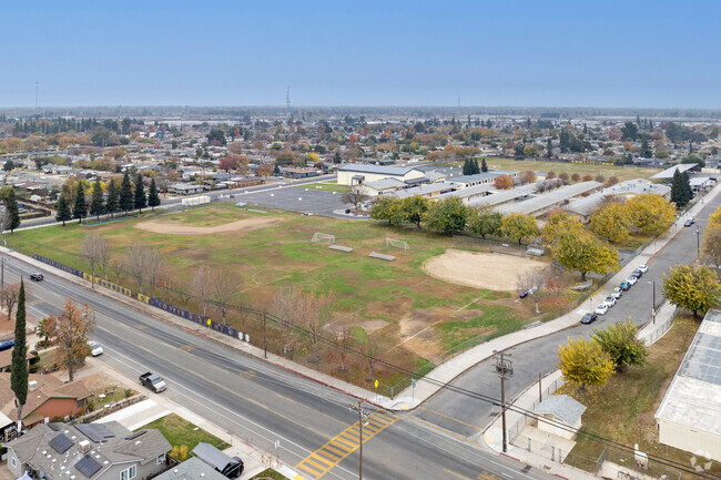 A view of the campus of Cooper Middle School in Fresno.