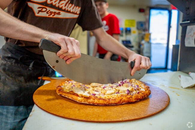 Enjoy San Jacinto City's favorite slice at Stadium Pizza.