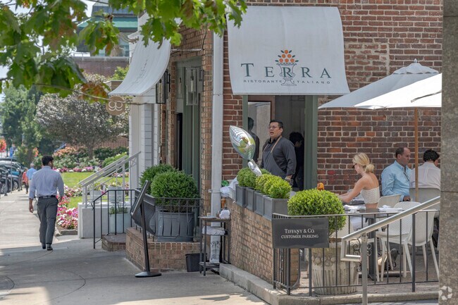 Terra, a long standing Italian restaurant, will require a reservation on weekends in Greenwich.