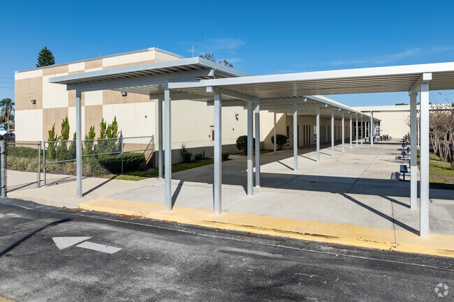 Welcome to the main entrance used for kids taking the bus to Liberty Middle School.