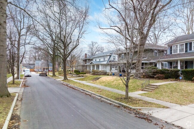 Residential streets in the Morningside neighborhood are tree-lined.