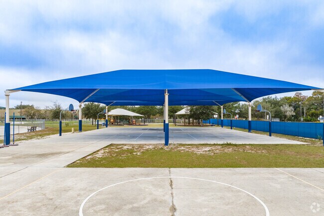 Hammond Elementary has a covered play area for rainy days.