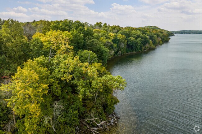 The bluffs that run along the lake border in Eagle Heights Assembly offer breathtaking views.