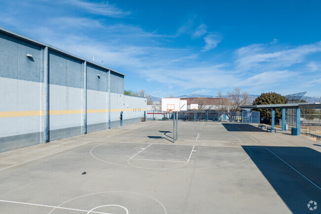 Rincon Vista Middle School has a large basketball court.