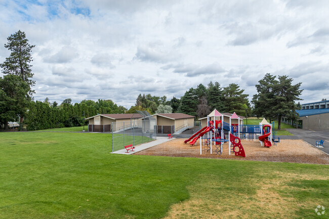 Arlington Elementary has a small playground beside the school.