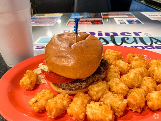 The Diner at Twisters serves up a phenomenal tasting burger and tots.