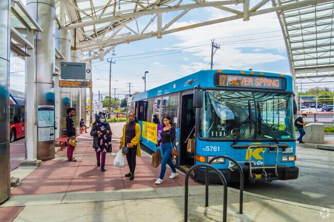 Commuting is made easy with the Takoma Langley Crossroads transit center, located in the Langley Park neighborhood.