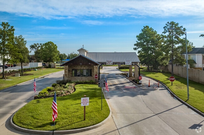 A 24-hour manned security gate sits at the entrance of Legends Ranch and checks all visitors.