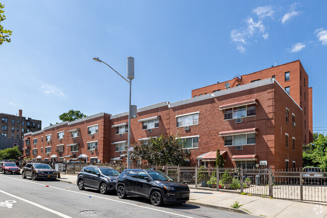 Modern rowhouses appear alongside historic homes in Hunts Point.