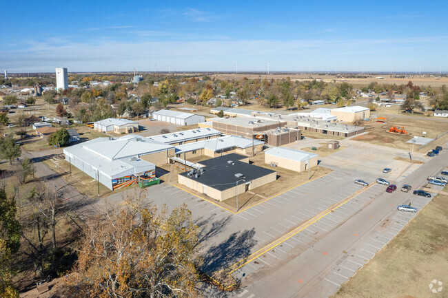 Crescent  Middle School sits on its own city block along with the rest of the other schools.