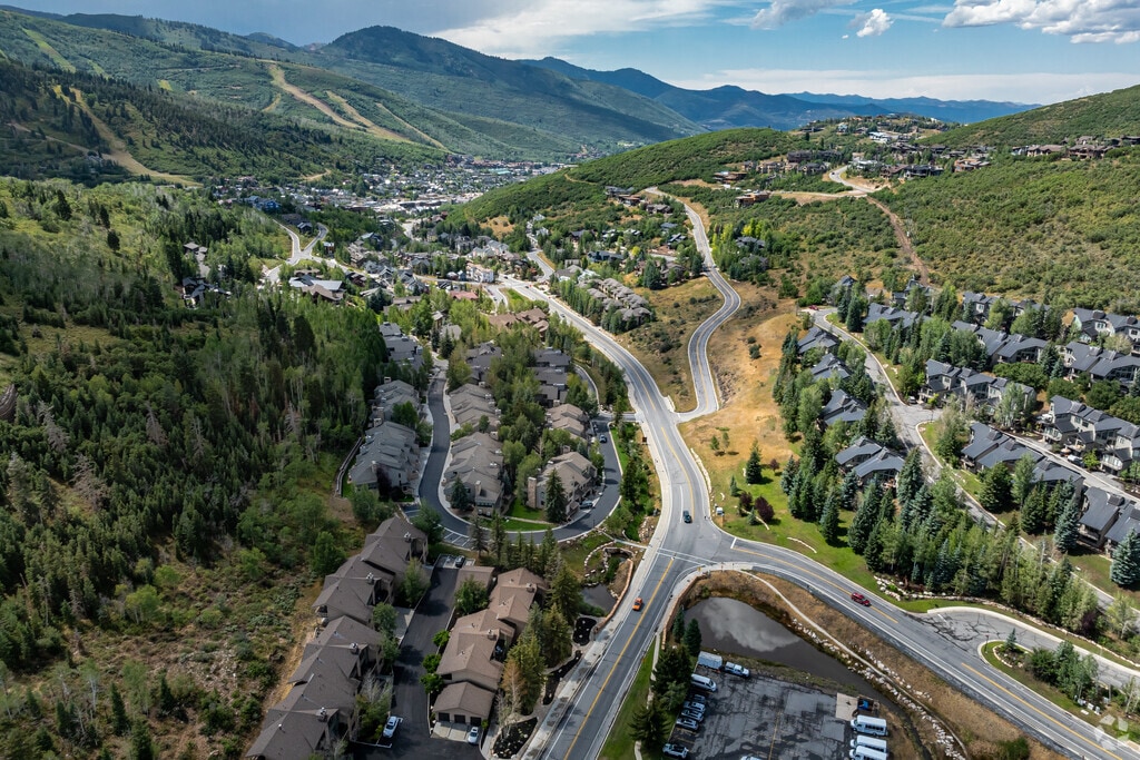Lower Deer Valley boasts panoramic mountain views in every direction.