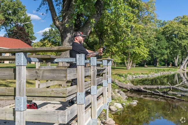Residents take advantage of the fishing opportunities at Riverside Park.