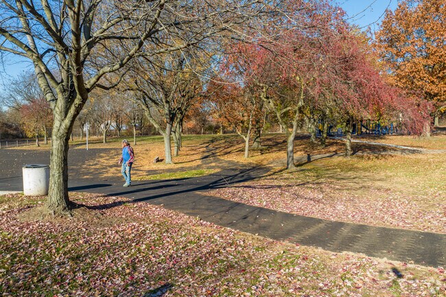 A resident of South Akron enjoys a walk in Morgan Park.