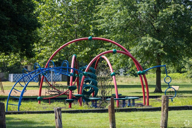 Morgandale Park, located in Howland Township, has multiple playgrounds, a basketball court and green space to play.