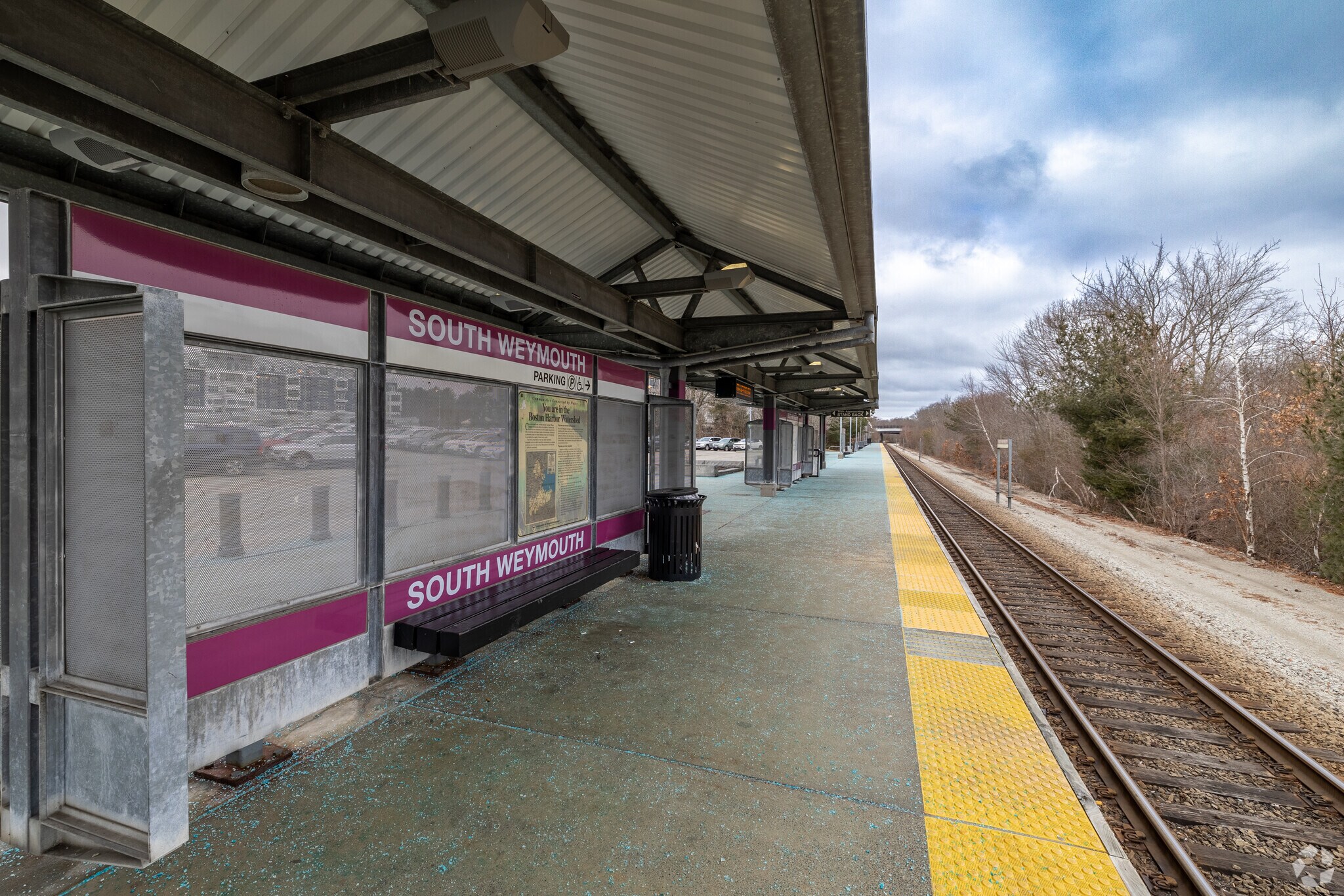 In South Weymouth you can hop on the commuter rail and be whisked away to Downtown Boston.