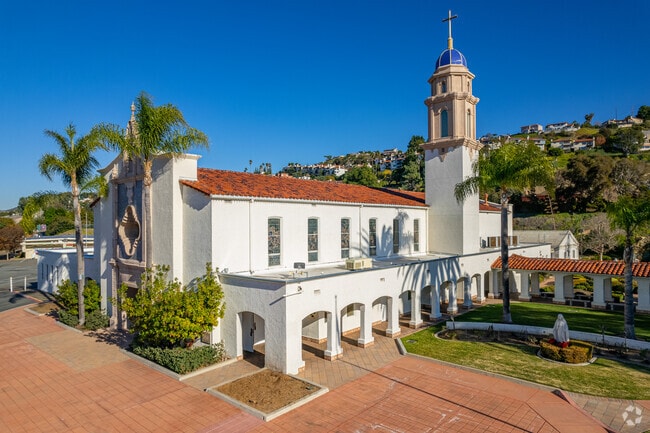 St. Therese Academy with its iconic steeple.