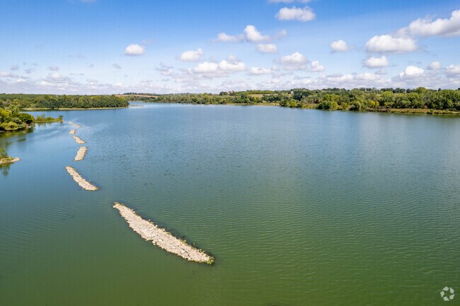 Glenn Cunningham Lake is 390 acres and is surrounded by a 1,050-acre park.