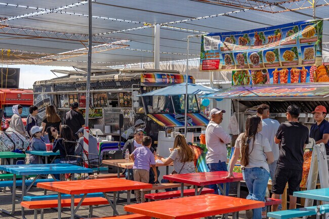 You can find diverse selection of food trucks at Berryessa Flea Market nearby Penitencia.
