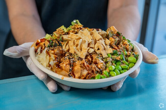 Da Kine Poke in Plantation Estates only uses fresh ingredients in their vibrant poke bowls.