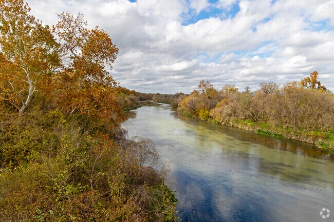 The Colorado River meanders through the Del Valle area.