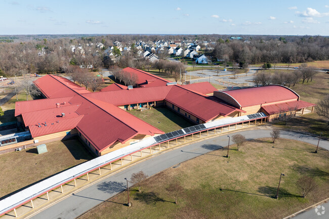 An aerial view of Arthur Ashe Jr. Elementary School.