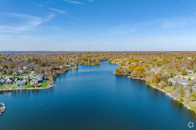 Hidden Valley Lake sits in the center of the community with many homes on the lake.