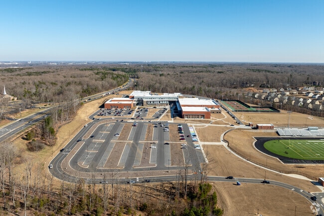 The Palisade High School campus in Charlotte, NC.