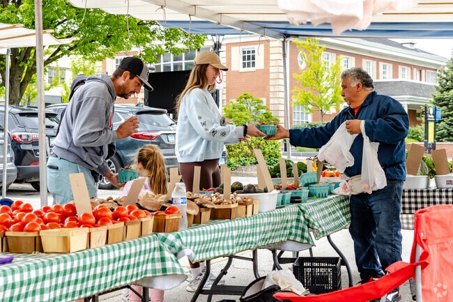 Fresh produce is a popular stand, offering fruit and veggies of the season.