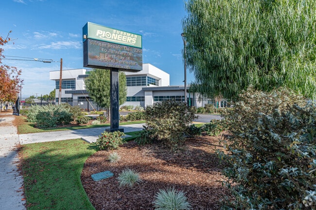 The sign at Sussman Middle School