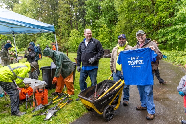 Habitat restoration at Mary S. Young Park is led by SOLVE Oregon.