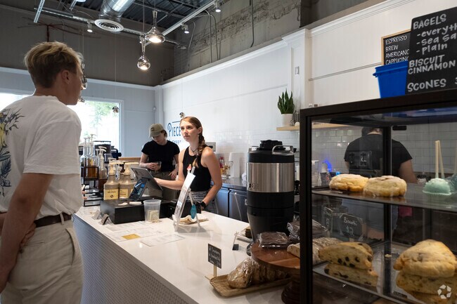 Piecewise Coffee Co. locally sources its' bagels and bread from JJ’s Place in West Columbia.