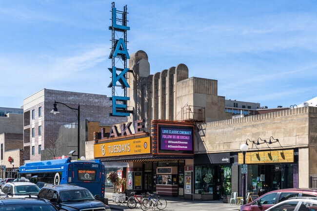Catch a movie at the art deco Lake Street Theatre in Oak Park.