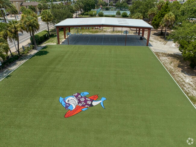 Gulf Beaches Elementary Magnet has plenty of open green space.