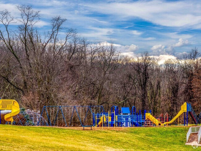 Hopewell Elementary School has a large playground for the kids to enjoy during recess.