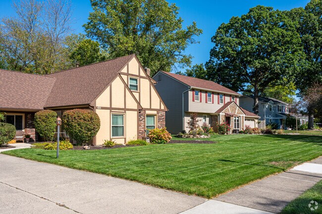 This row of Tamarack homes shows the many different styles of architecture in the neighborhood.