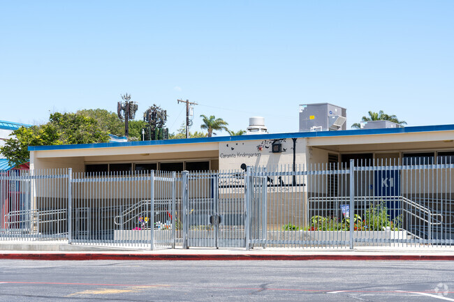 Side entrance to Coronita Elementary School in Corona.