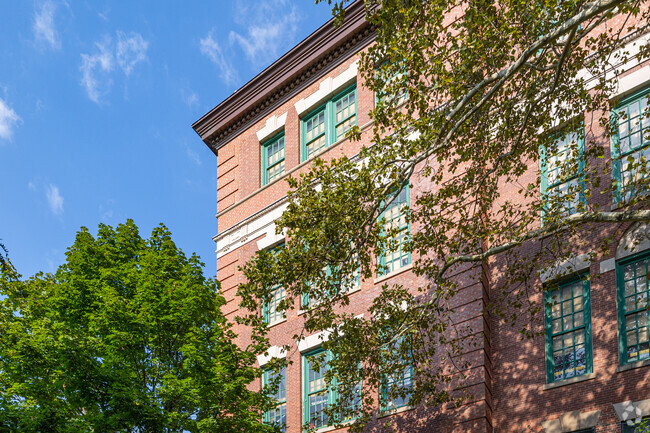 P.S. 16 the Nancy Debenedittis School sports a classic facade.